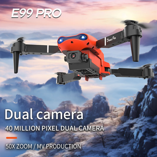 E99 Pro Dual Camera 4K Drone – Foldable, HD Aerial Photography, FPV Live Video, Smart Flight, Portable for Travel & Adventure