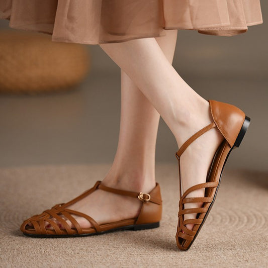 Stylish Women's T-Strap Flat Sandals – Solid Color Summer Footwear, Casual Beach Slides, Comfortable & Lightweight Open-Toe Design, Perfect for Daily Wear, Travel, or Vacation Outfits