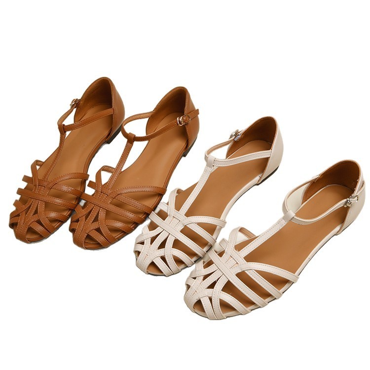Stylish Women's T-Strap Flat Sandals – Solid Color Summer Footwear, Casual Beach Slides, Comfortable & Lightweight Open-Toe Design, Perfect for Daily Wear, Travel, or Vacation Outfits