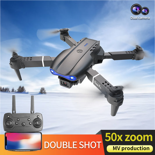 E99 Pro Dual Camera 4K Drone – Foldable, HD Aerial Photography, FPV Live Video, Smart Flight, Portable for Travel & Adventure