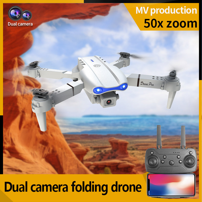 E99 Pro Dual Camera 4K Drone – Foldable, HD Aerial Photography, FPV Live Video, Smart Flight, Portable for Travel & Adventure