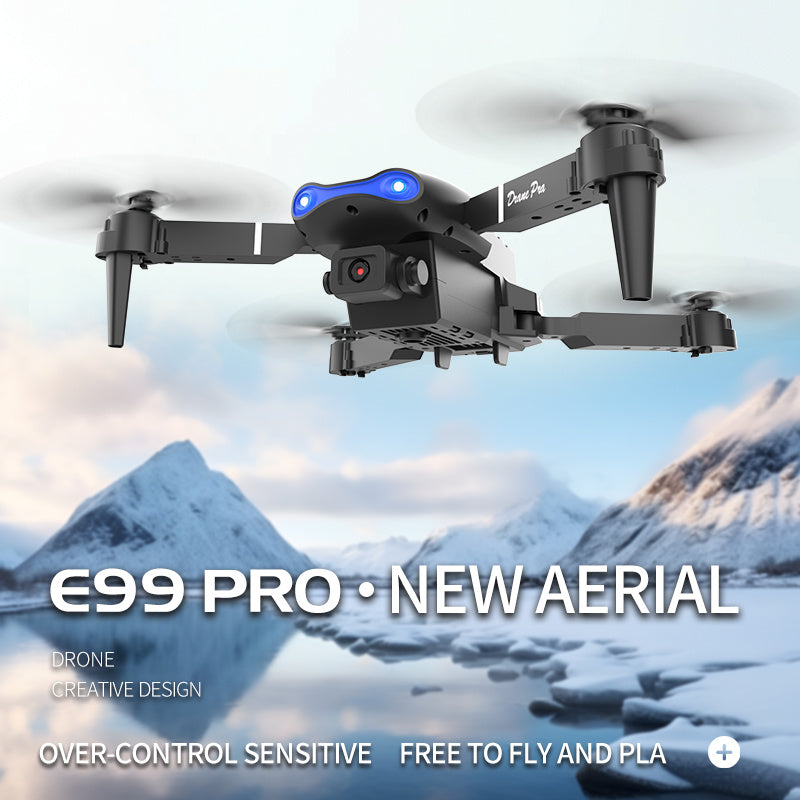 E99 Pro Dual Camera 4K Drone – Foldable, HD Aerial Photography, FPV Live Video, Smart Flight, Portable for Travel & Adventure
